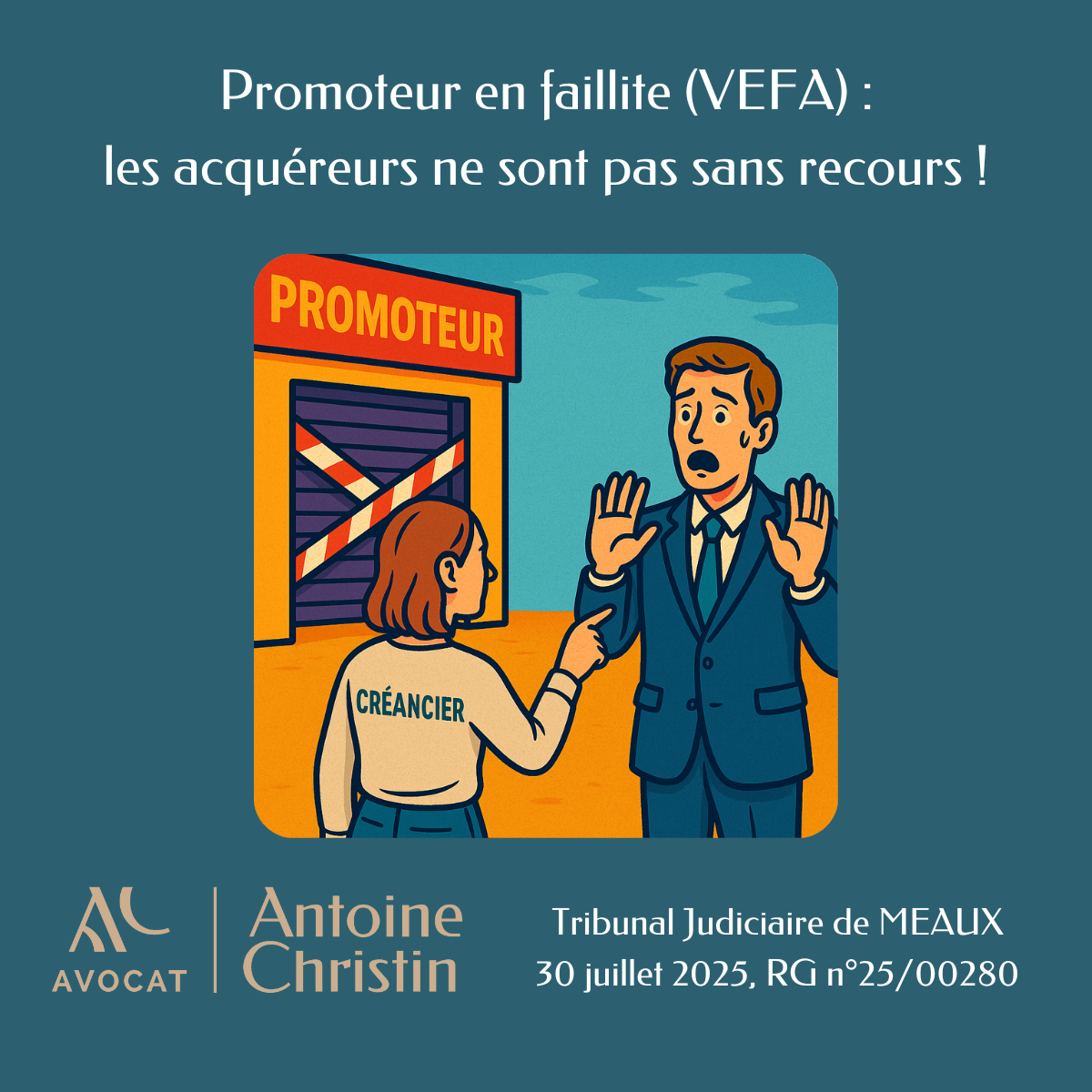 Promoteur en faillite (VEFA) : les acquéreurs ne sont pas sans recours !