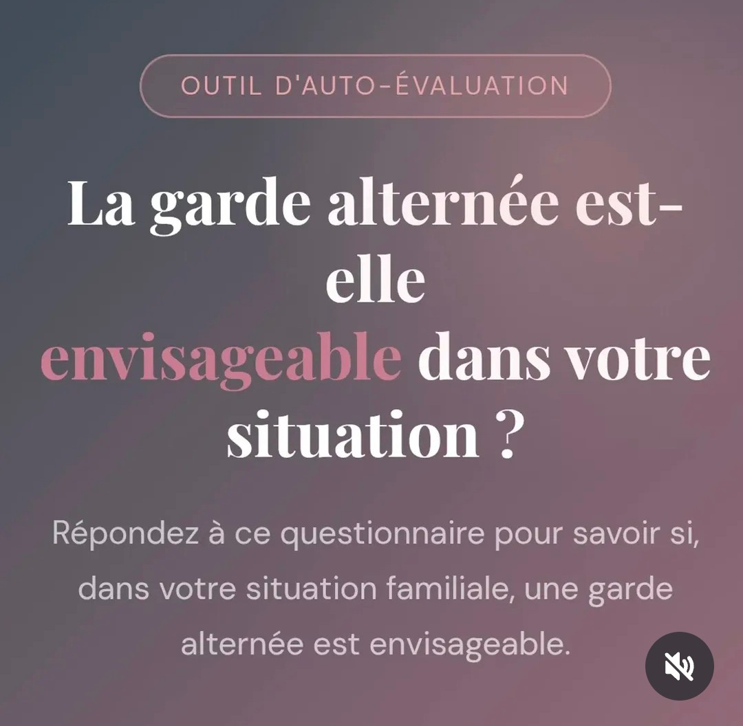 La garde alternée est-elle envisageable dans votre situation ? je mets à votre disposition un outil d'auto-diagnostic en ligne !
