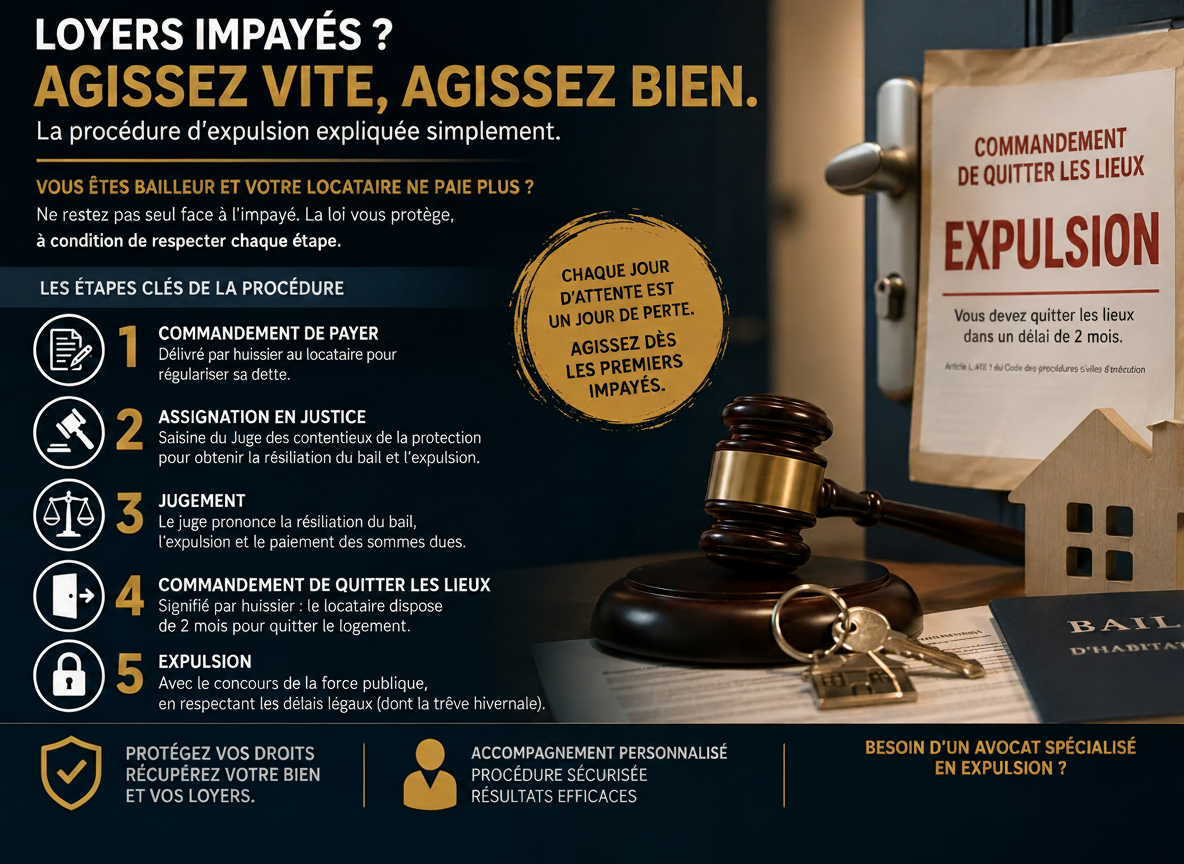 Loyers impayés : comment expulser un locataire sans perdre des mois… ni votre argent ?