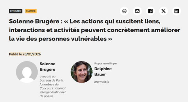 Les actions qui suscitent liens, interactions et activités peuvent concrètement améliorer la vie des personnes vulnérables
