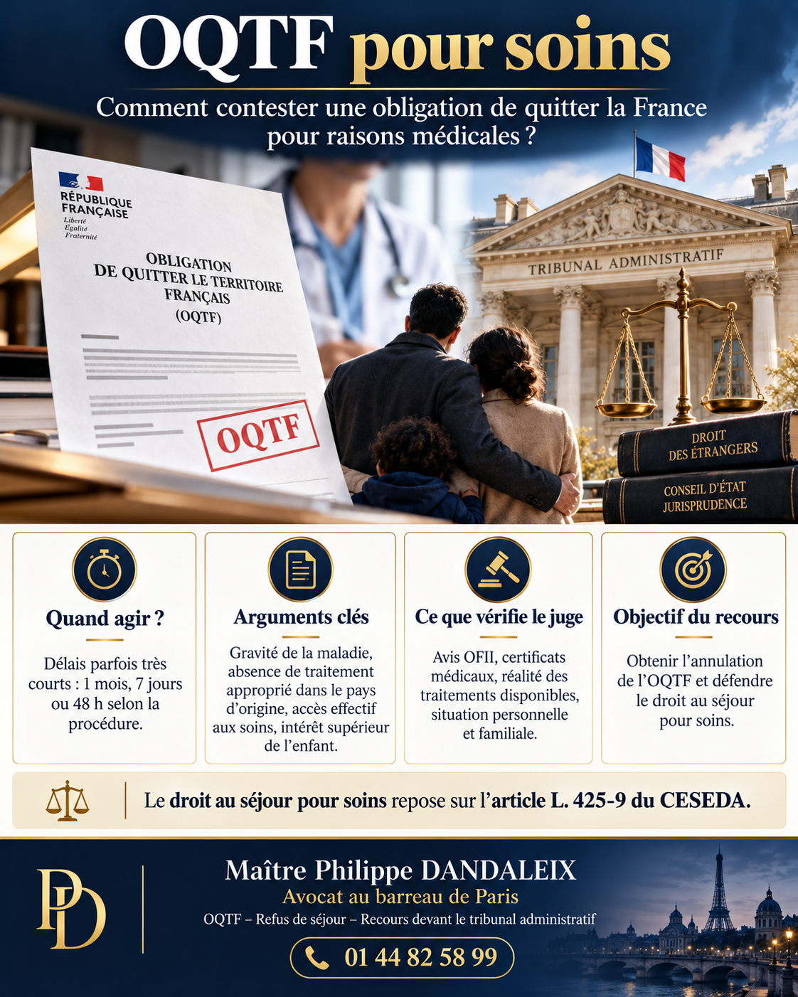 OQTF et maladie : comment faire annuler une obligation de quitter la France pour raisons médicales ?