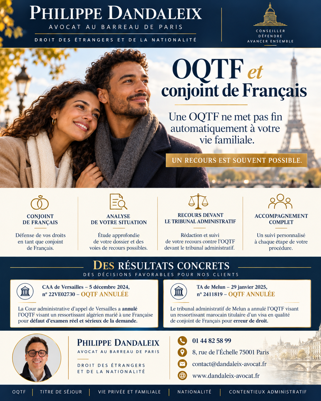 OQTF et conjoint de Français : peut-on expulser un étranger marié à un Français ? Quels recours en 2026 ?