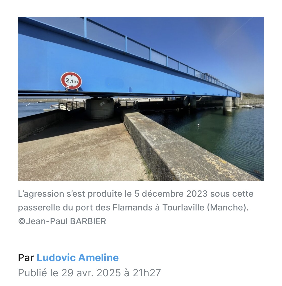 Une jeune étudiante victime d’un viol sur le port des Flamands à Cherbourg