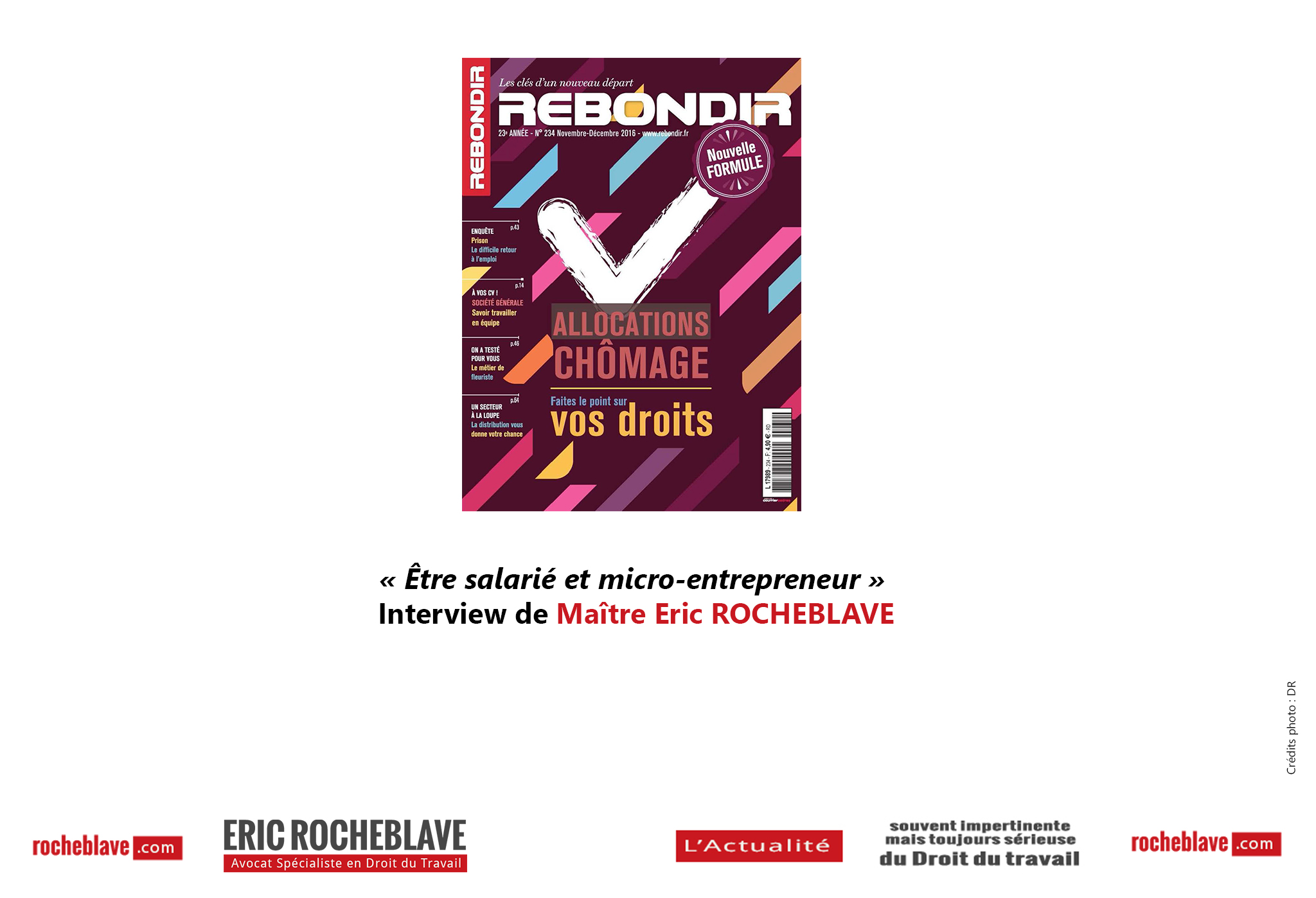 « Être salarié et micro-entrepreneur » Interview de Maître Eric ROCHEBLAVE | Rebondir