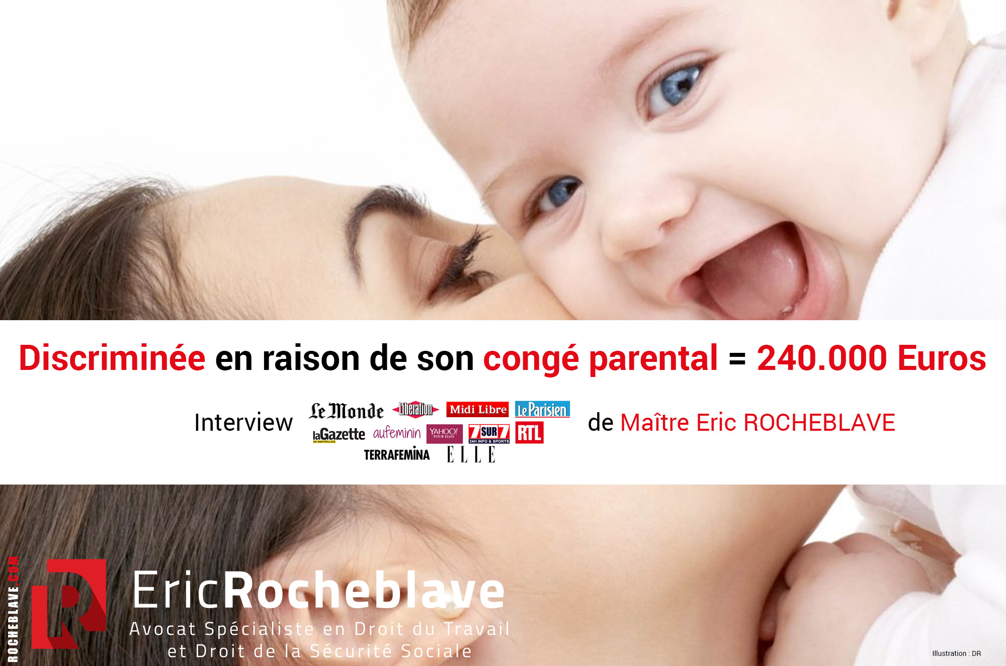 Discriminée en raison de son congé parental = 240.000 Euros
