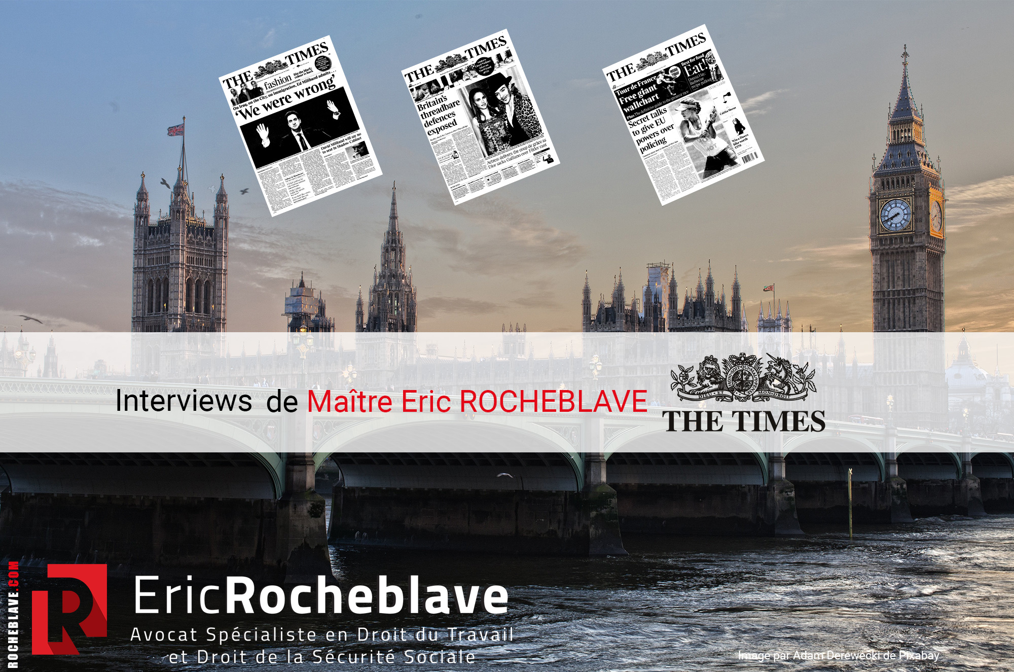 Interviews de Maître Eric ROCHEBLAVE dans THE TIMES
