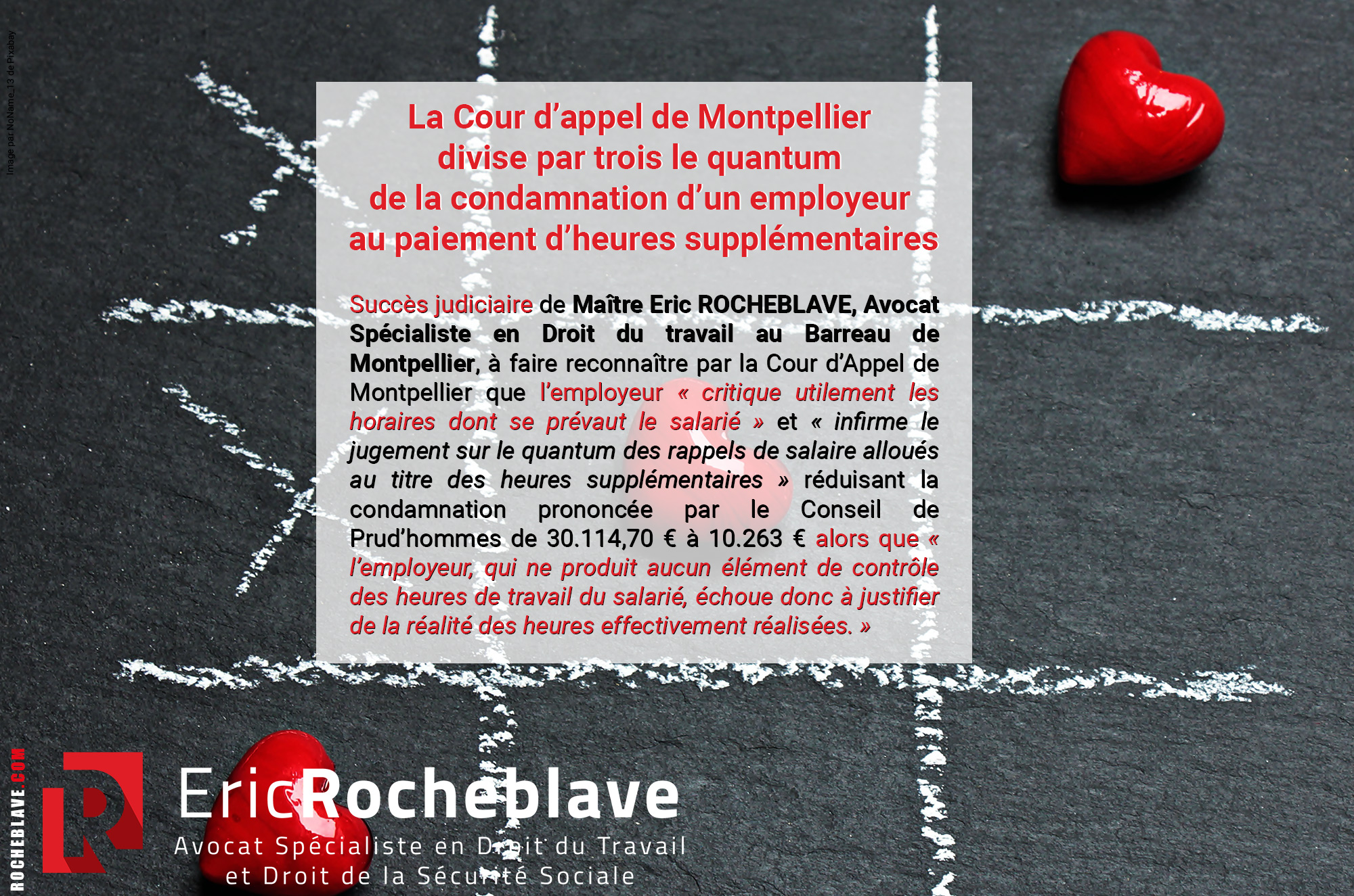 La Cour d’appel de Montpellier divise par trois le quantum de la condamnation d’un employeur au paiement d’heures supplémentaires