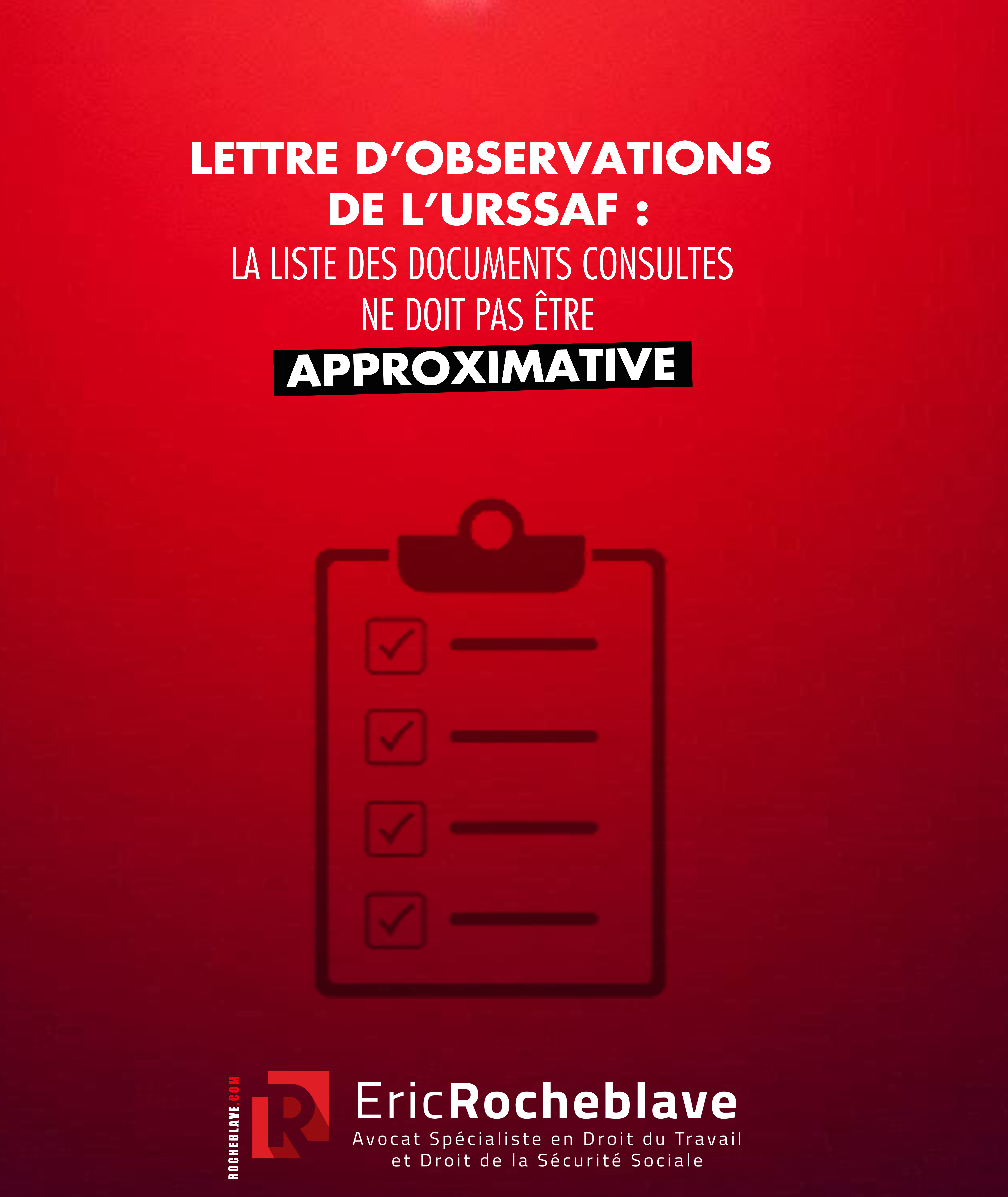 Lettre d'observations de l'URSSAF : la liste des documents consultés ne doit pas être approximative