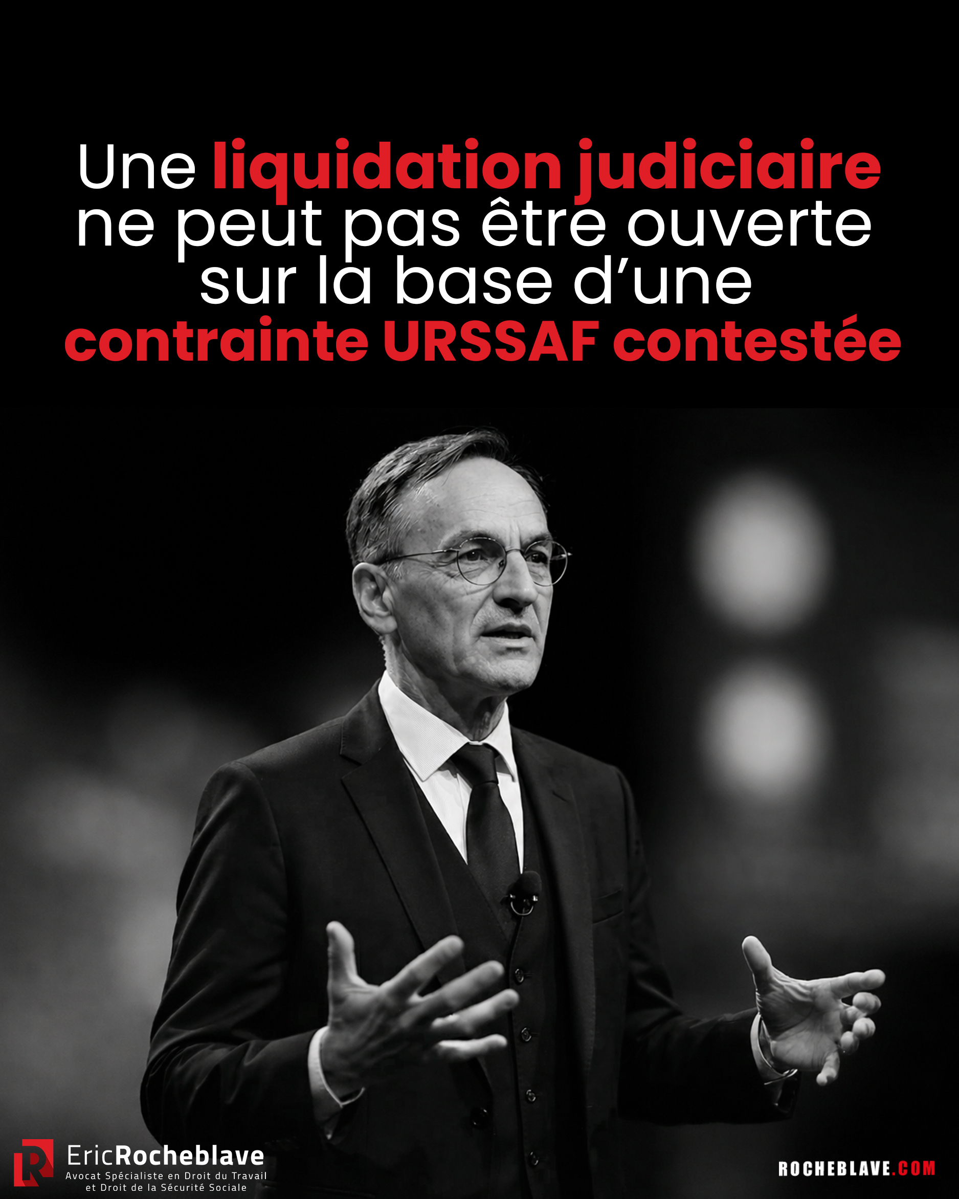 Une liquidation judiciaire ne peut pas être ouverte sur la base d'une contrainte URSSAF contestée