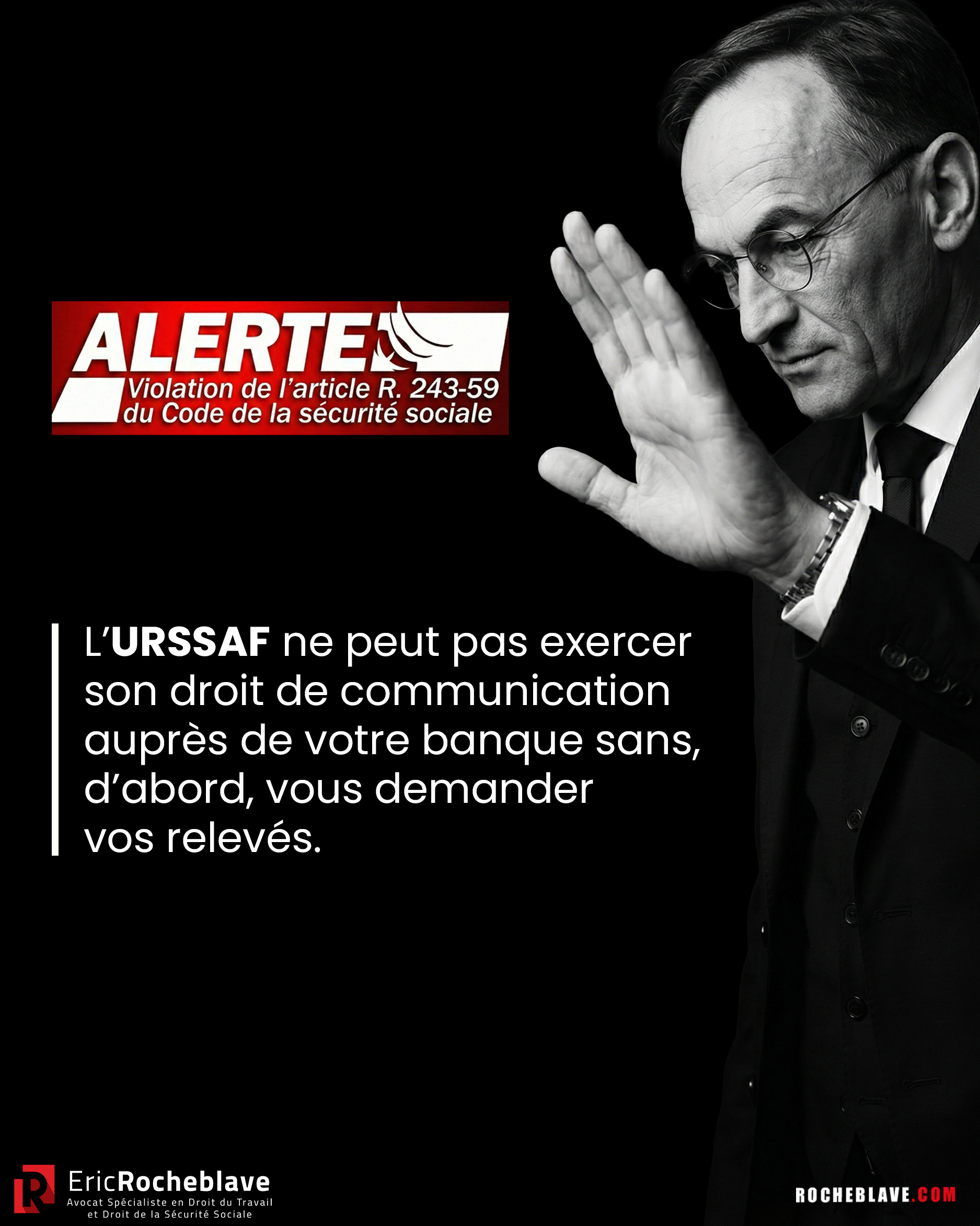 L’URSSAF ne peut pas exercer son droit de communication auprès de votre banque sans, d’abord, vous demander vos relevés.