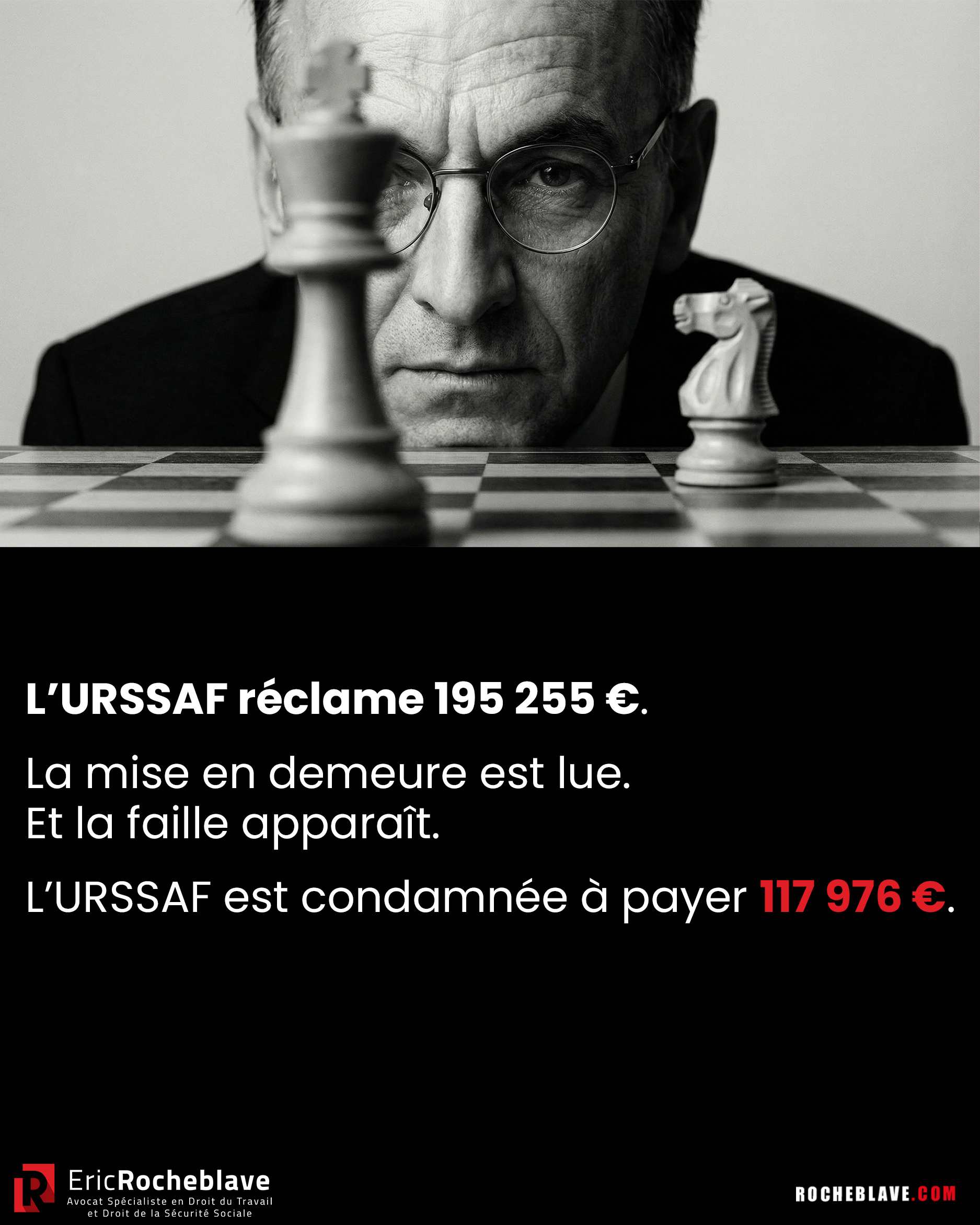 L’URSSAF réclame 195 255 €. La mise en demeure est lue. Et la faille apparaît. L’URSSAF est condamnée à payer 117 976 €.