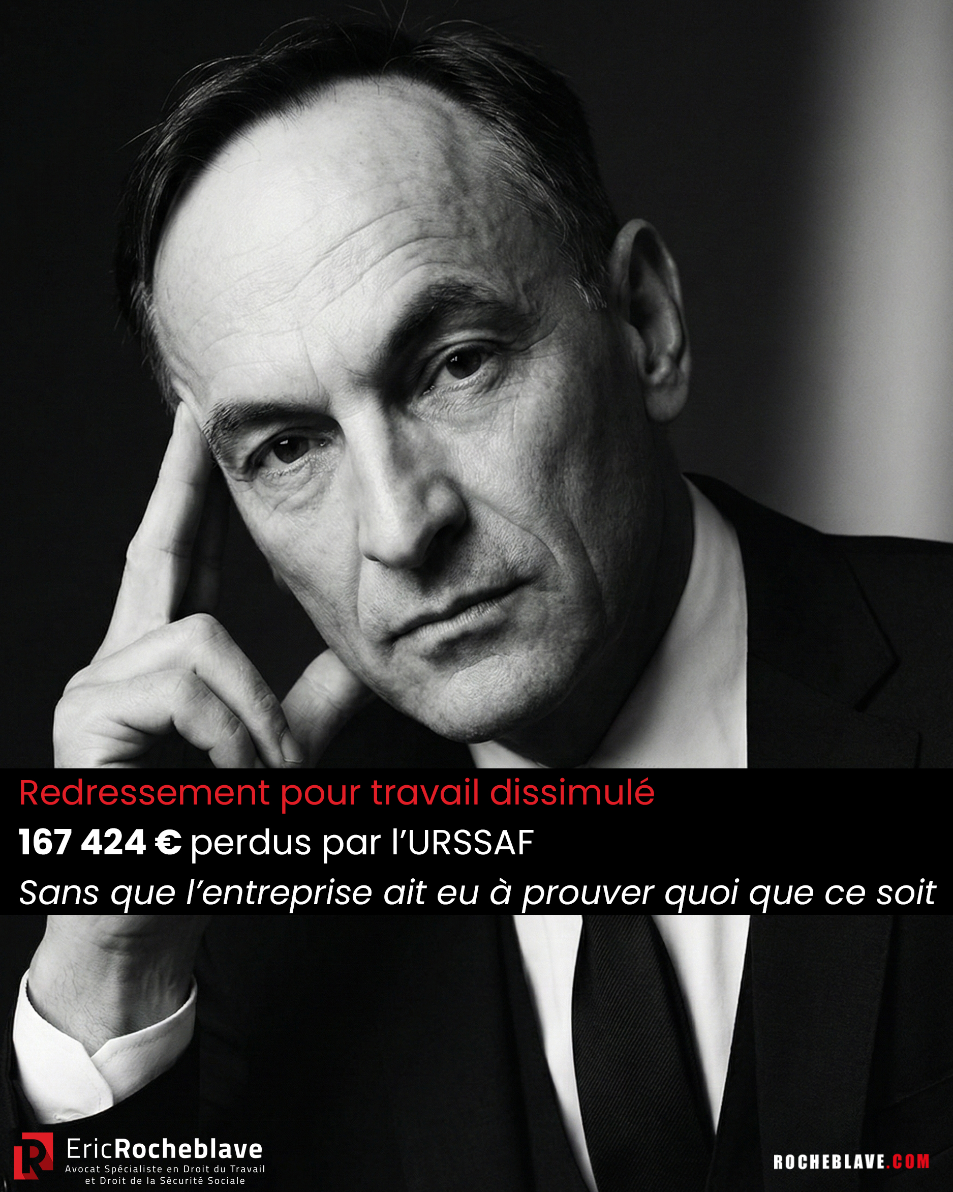 Redressement pour travail dissimulé. 167 424 € perdus par l’URSSAF. Sans que l’entreprise ait eu à prouver quoi que ce soit.