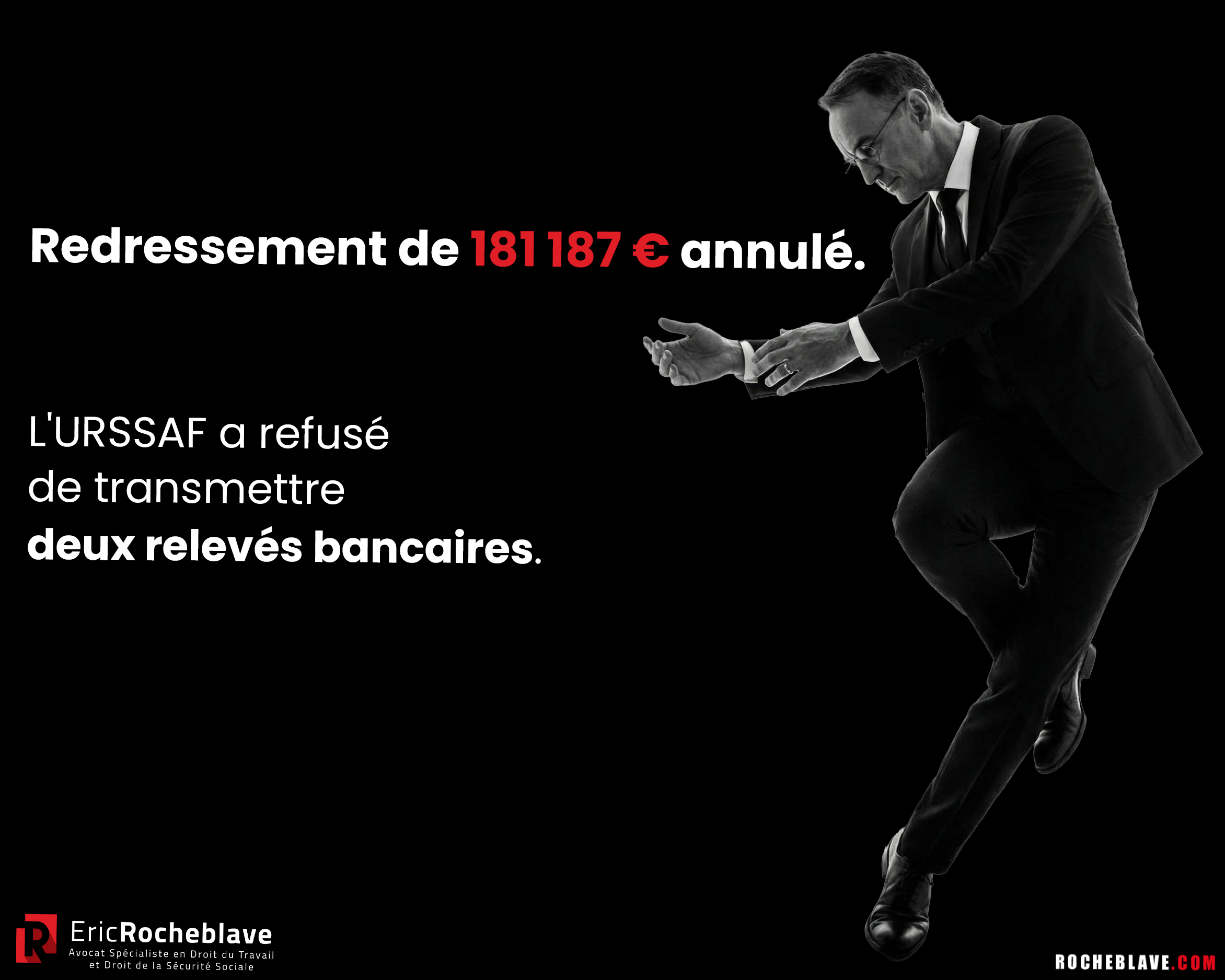 Redressement de 181 187 € annulé, parce que l'URSSAF a refusé de transmettre deux relevés bancaires.