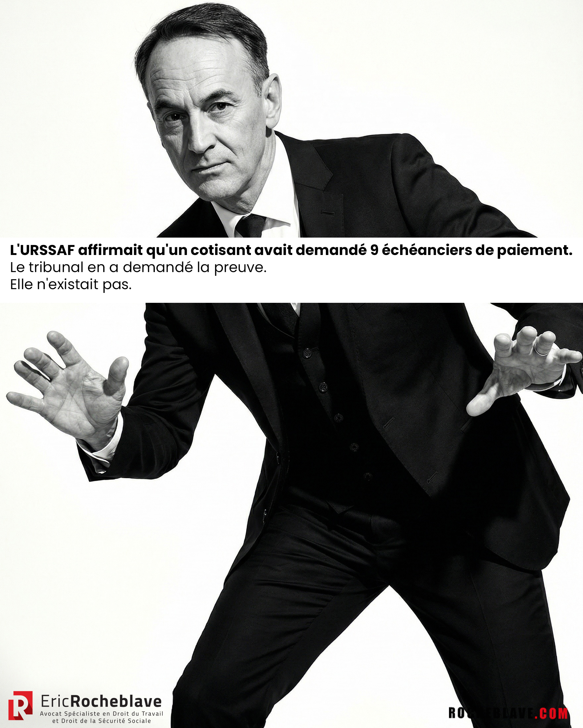 L'URSSAF affirmait qu'un cotisant avait demandé 9 échéanciers de paiement. Le tribunal en a demandé la preuve. Elle n'existait pas.