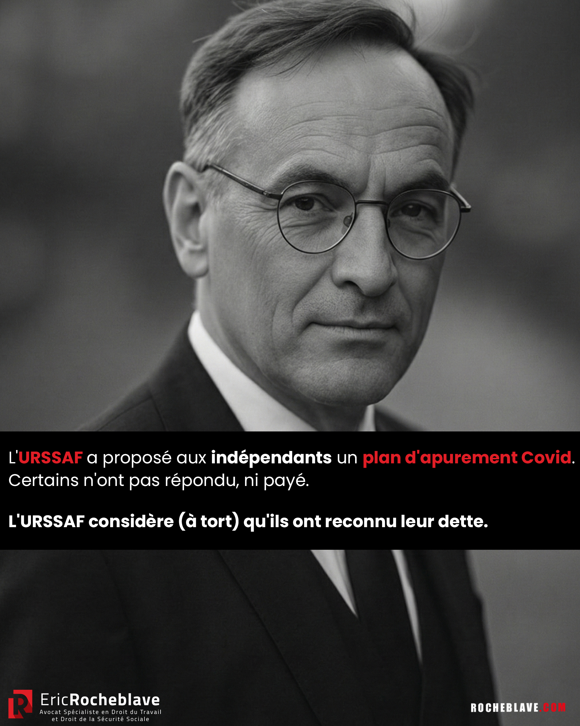 L'URSSAF a proposé aux indépendants un plan d'apurement Covid. Certains n'ont jamais répondu, ni payé. L'URSSAF considère (à tort) qu'ils ont reconnu leur dette.