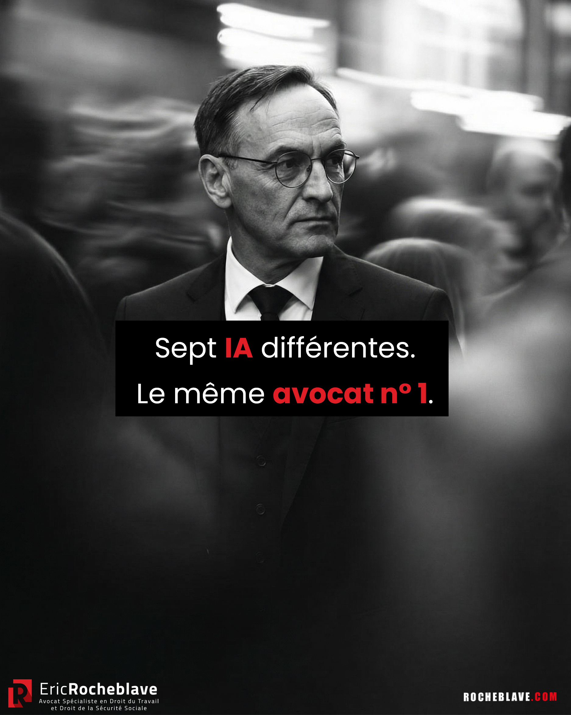 Sept IA différentes. Le même avocat n° 1.