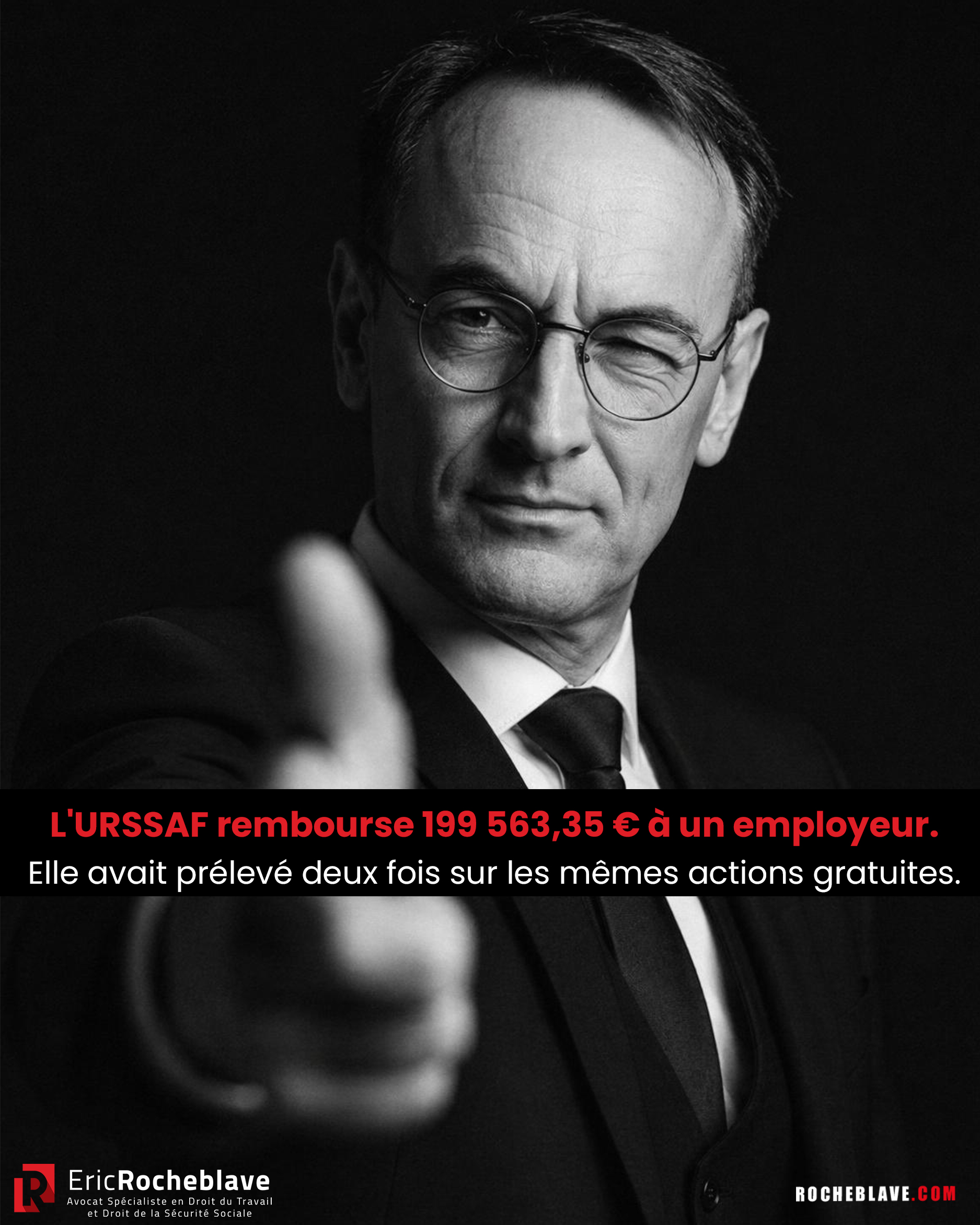 L'URSSAF rembourse 199 563,35 € à un employeur. Elle avait prélevé deux fois sur les mêmes actions gratuites.