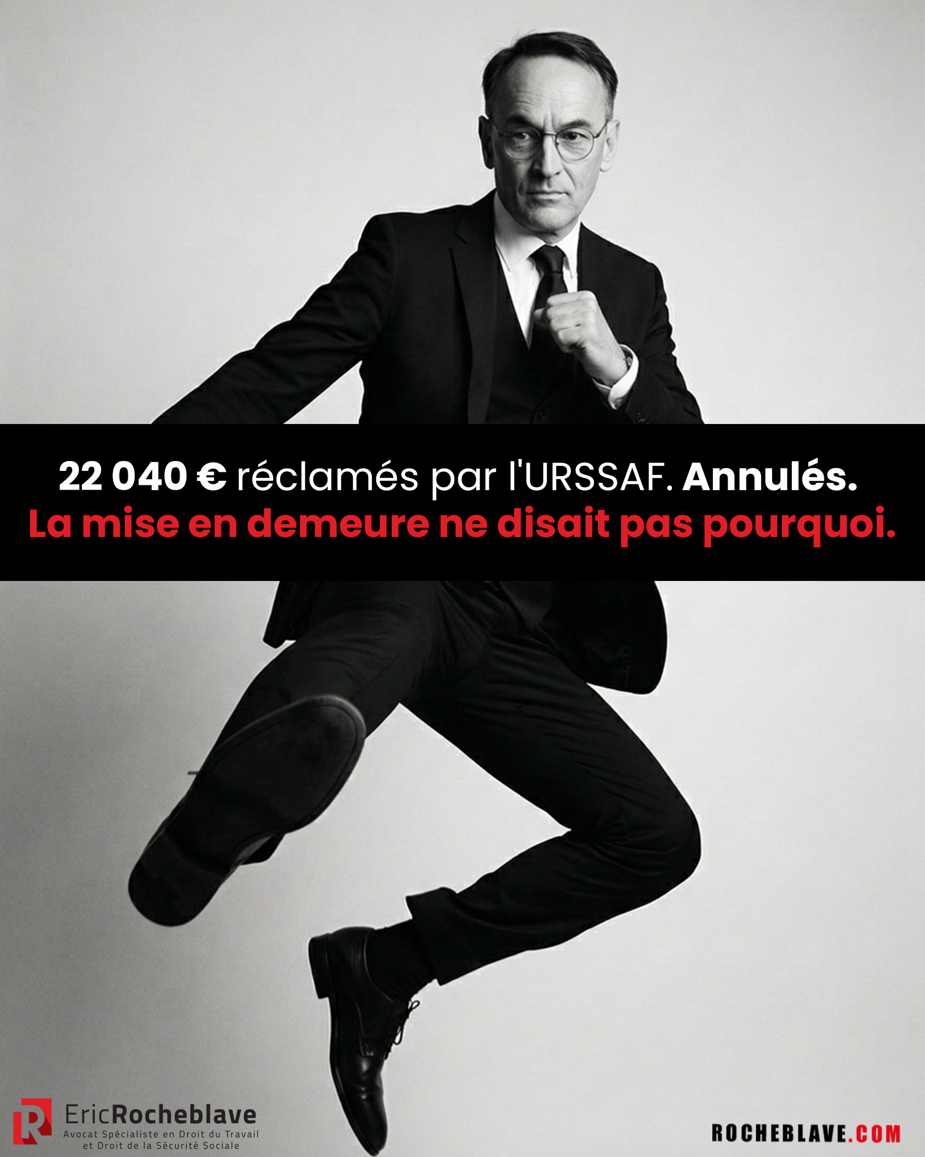 22 040 € réclamés par l'URSSAF. Annulés. La mise en demeure ne disait pas pourquoi.