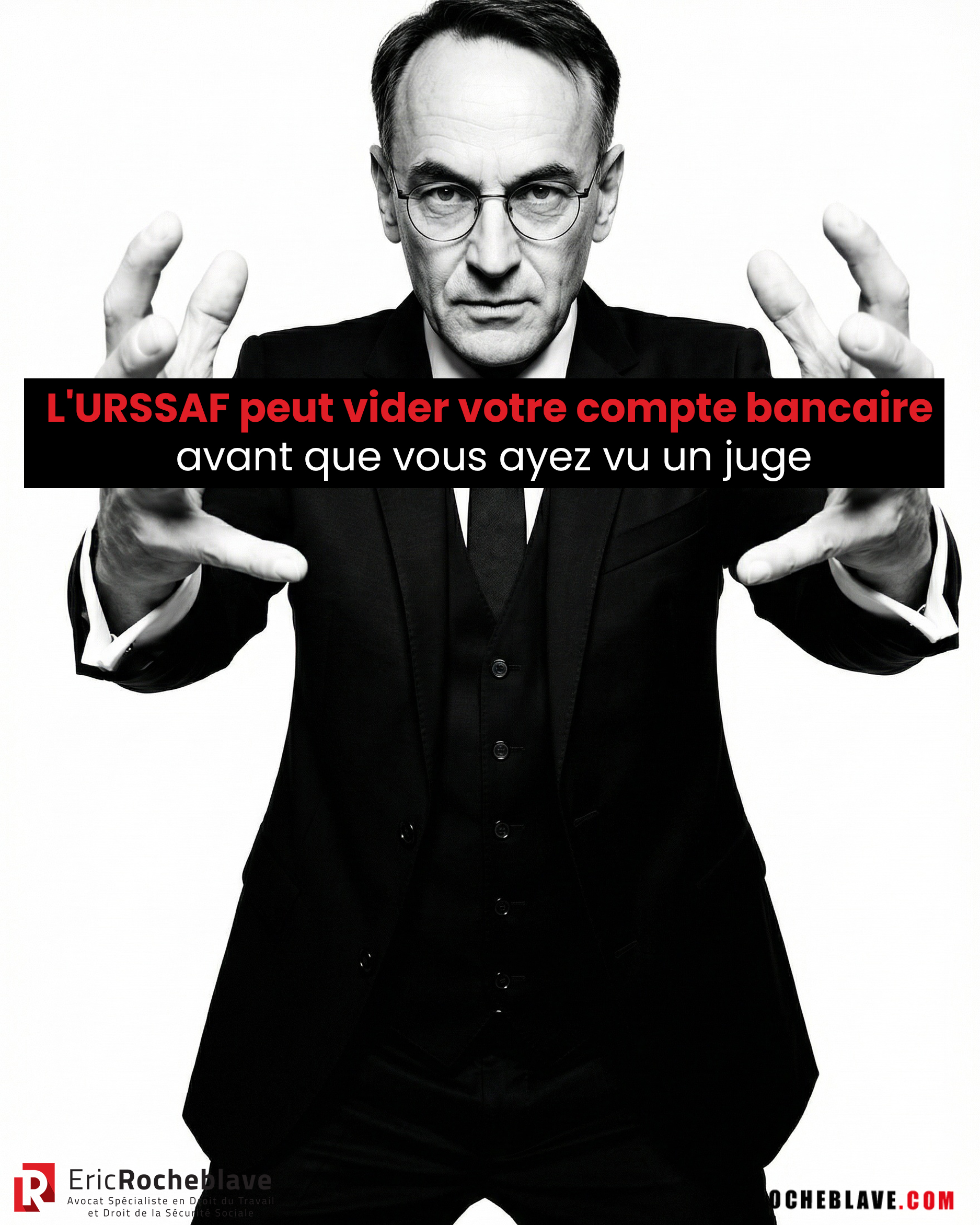 L'URSSAF peut vider votre compte bancaire avant que vous ayez vu un juge.
