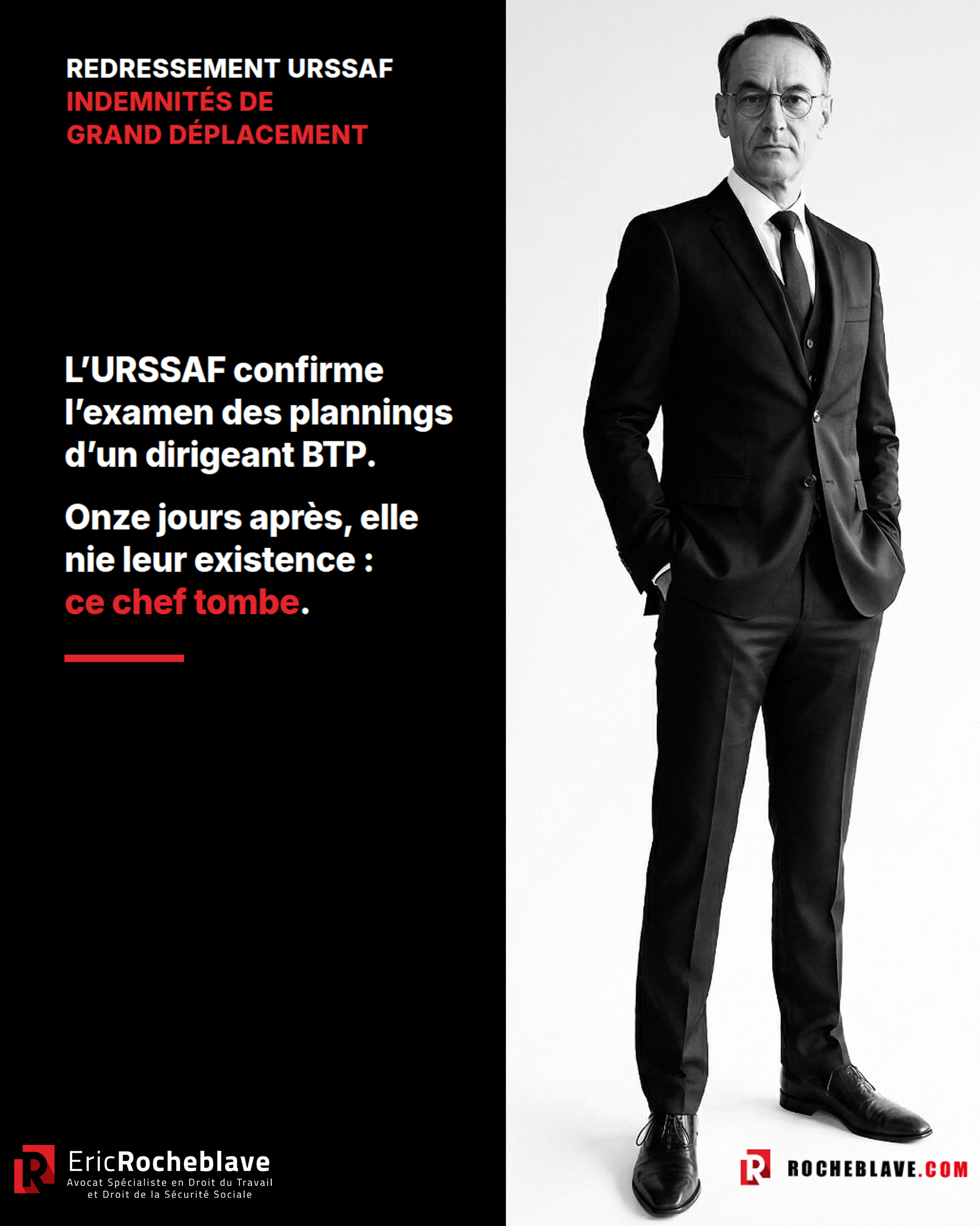 L'URSSAF confirme l'examen des plannings d'un dirigeant BTP. Onze jours après, elle nie leur existence : ce chef tombe.