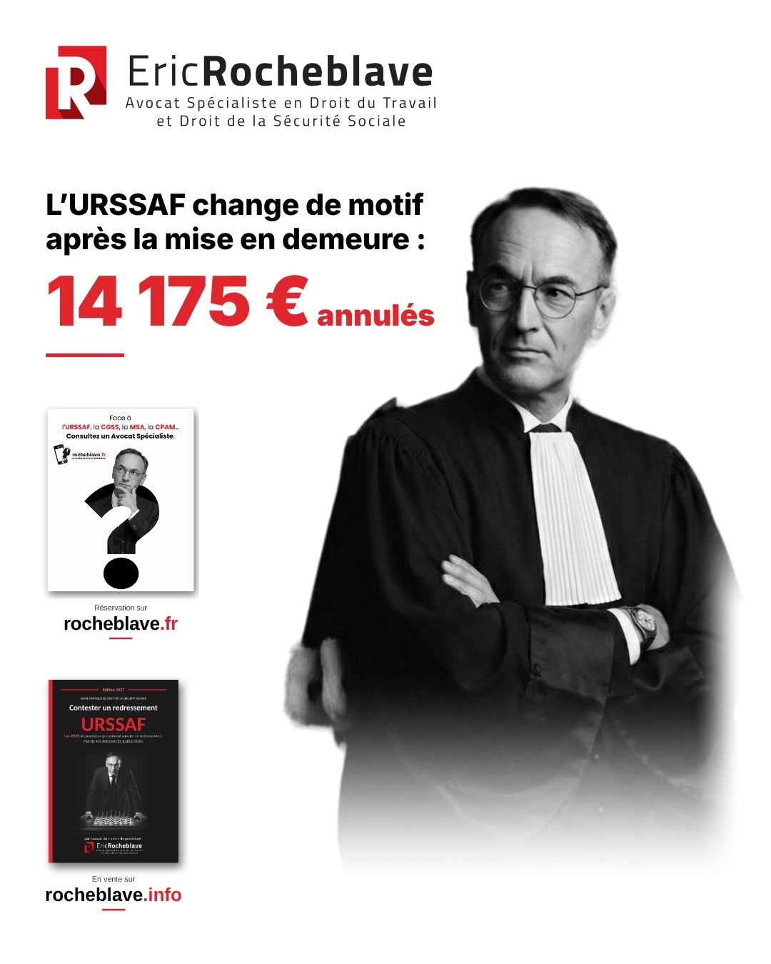L'URSSAF change de motif après la mise en demeure. Le chef de redressement de 14 175 € tombe.