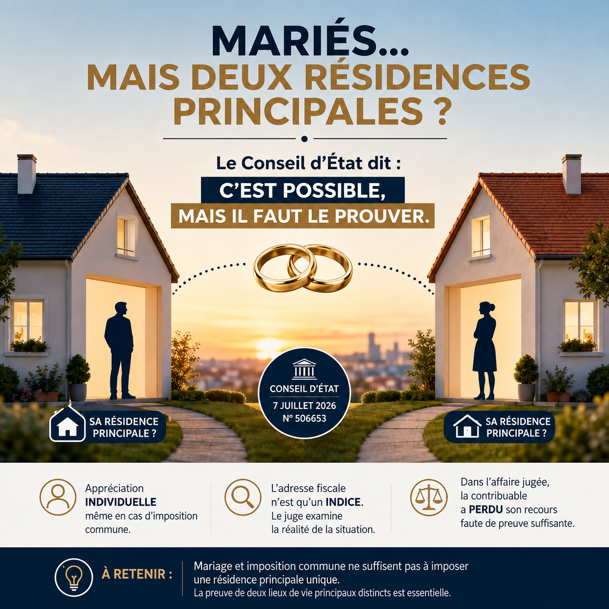 Taxe d’habitation : des époux peuvent-ils avoir deux résidences principales distinctes ?
