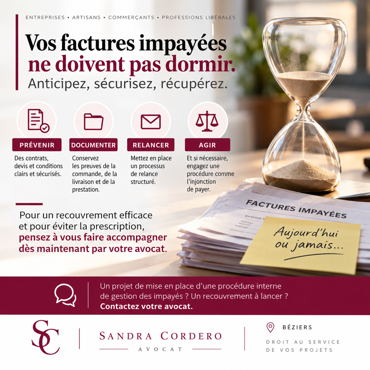 Factures impayées : prévenir, recouvrer et agir avant qu’il ne soit trop tard.