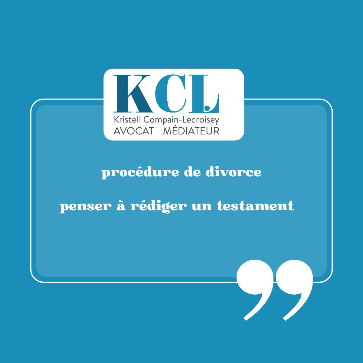 Divorce, pensez à rédiger un testament 