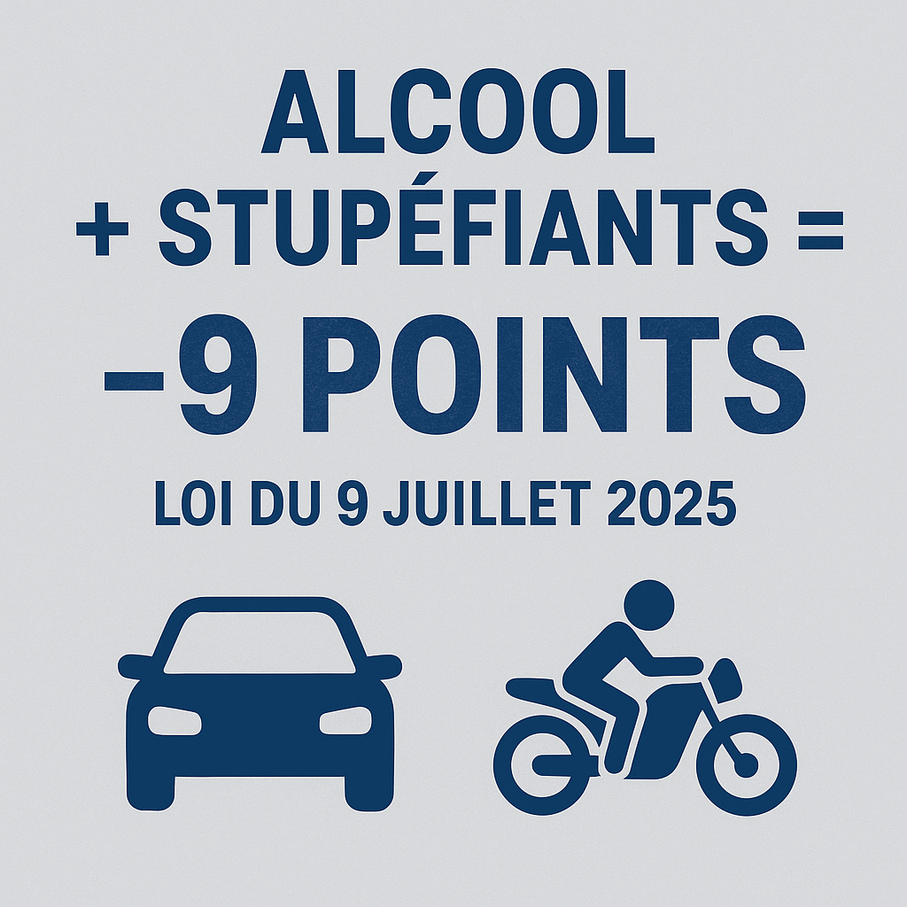 Loi du 9 juillet 2025 : perte de 9 points pour alcool et stupéfiants au volant
