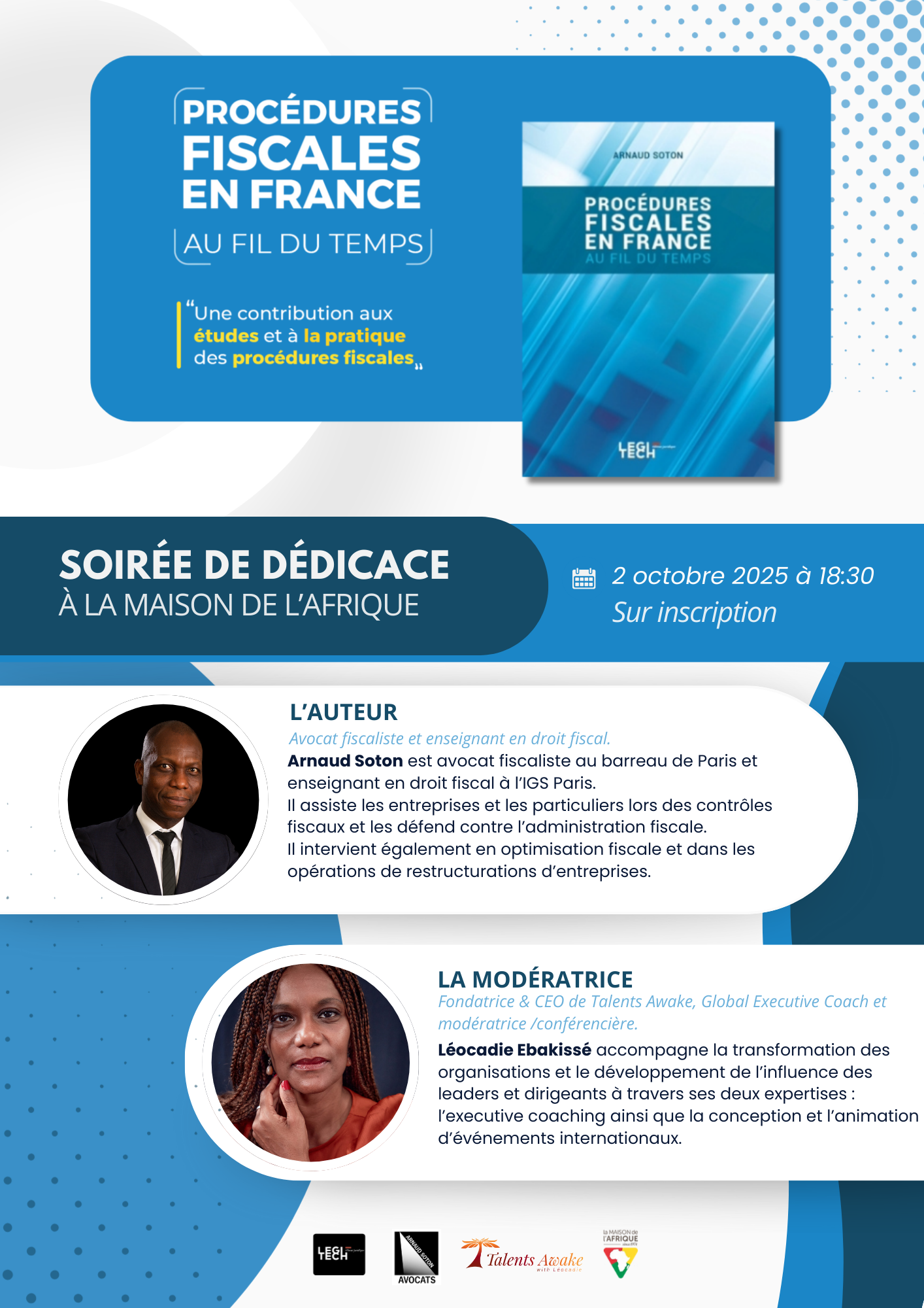 Soirée de dédicace du livre Procédures fiscales en France.