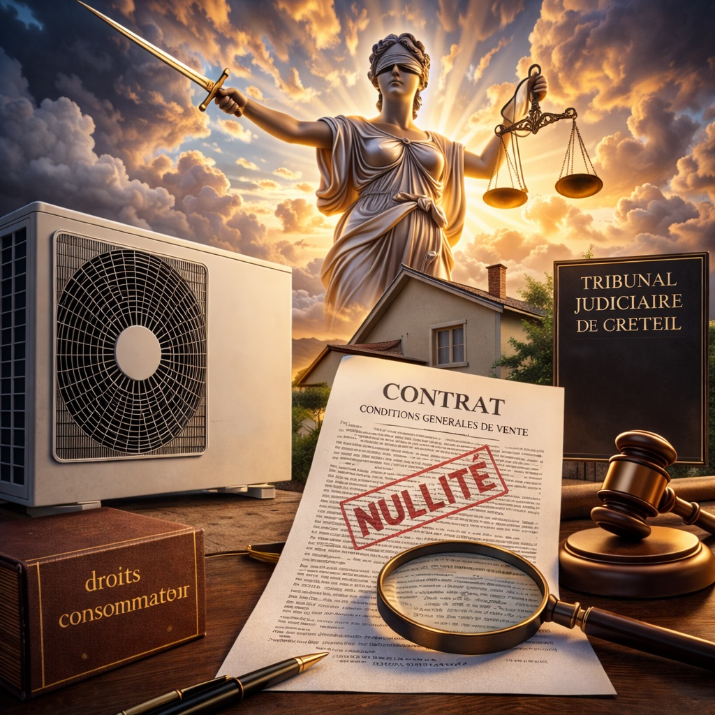 NOVECOLOGY condamné : le tribunal judiciaire de Créteil annule un contrat de pompe à chaleur