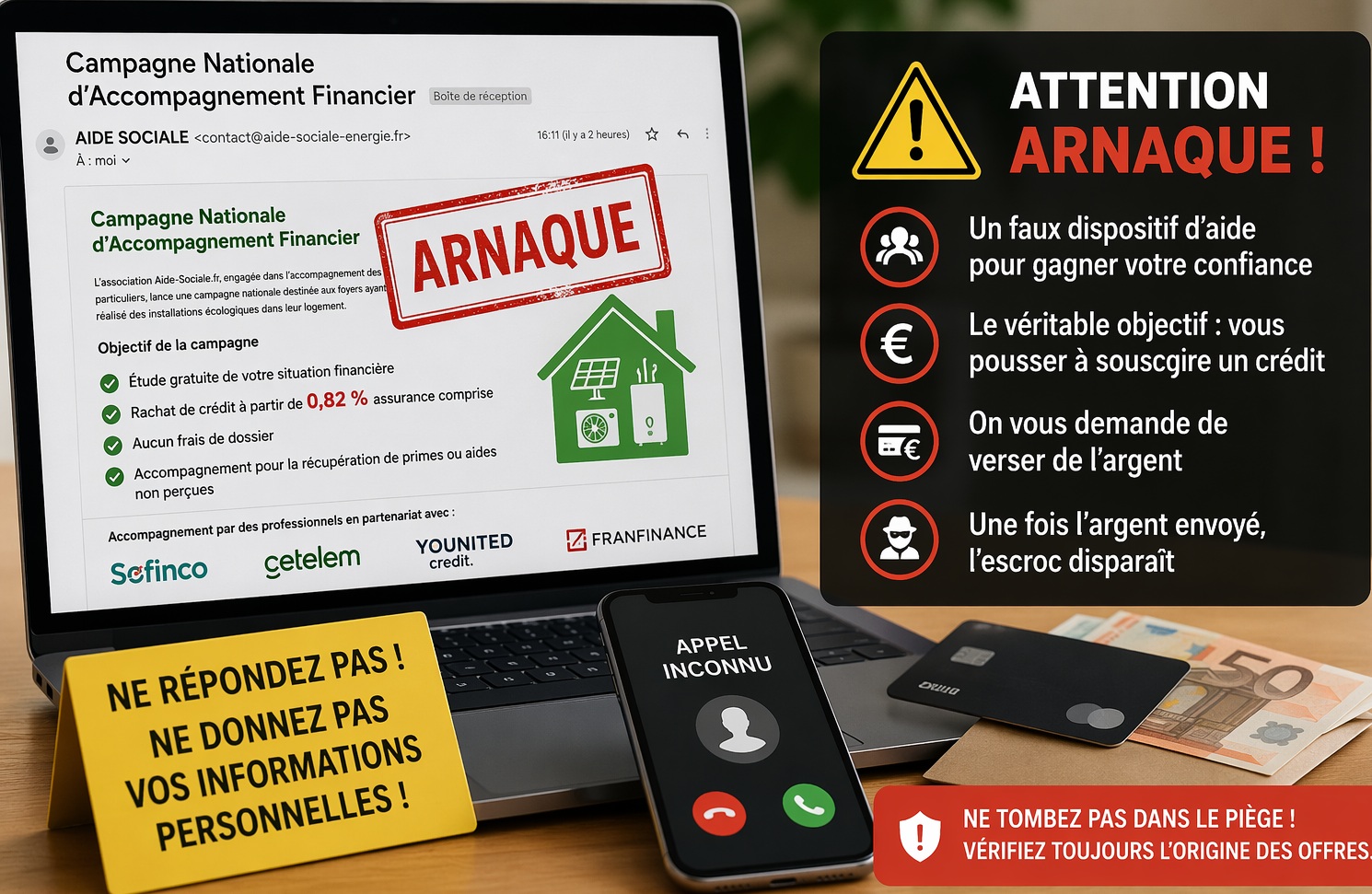 Nouvelle arnaque : la “Campagne Nationale d’Accompagnement Financier” 