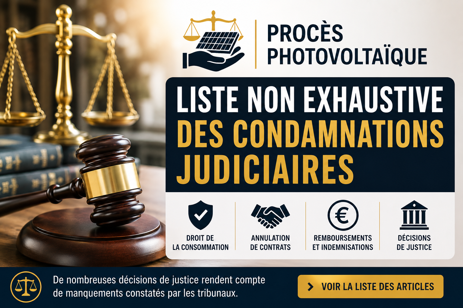 GENERATION VERTE (ex CAP SOLEIL ÉNERGIE) : panorama non exhaustif des décisions de justice rendues à son encontre