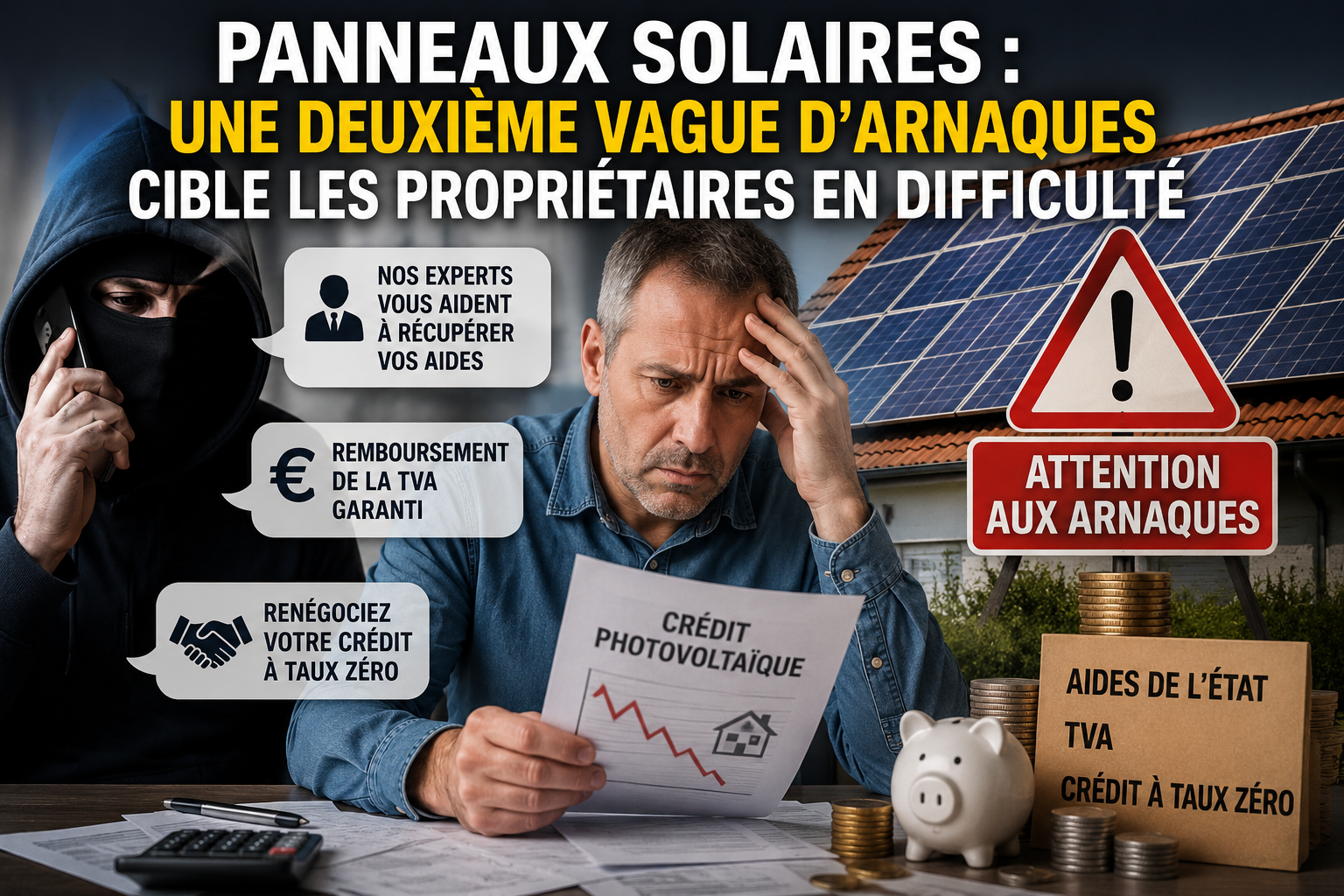 Arnaque aux panneaux solaires : la deuxième vague d'arnaque avec les faux conseillers