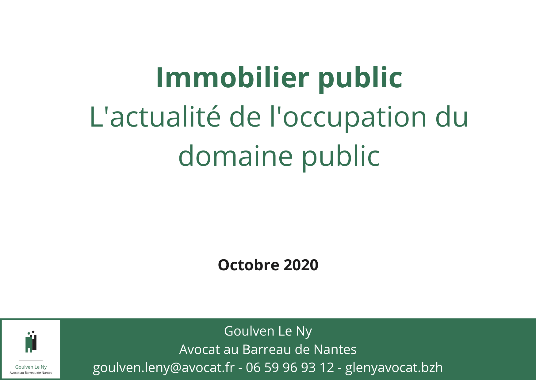 L'actualité de l'occupation du domaine des collectivités locales (2021)