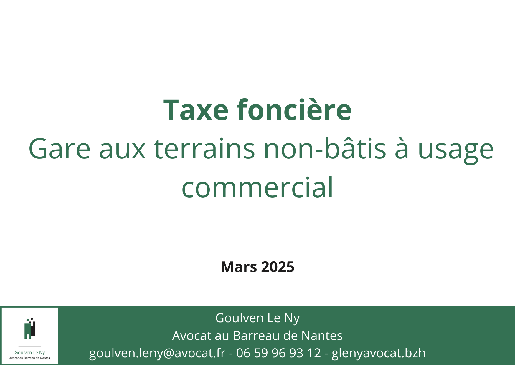 Taxe foncière : gare aux terrains non-bâtis à usage commercial