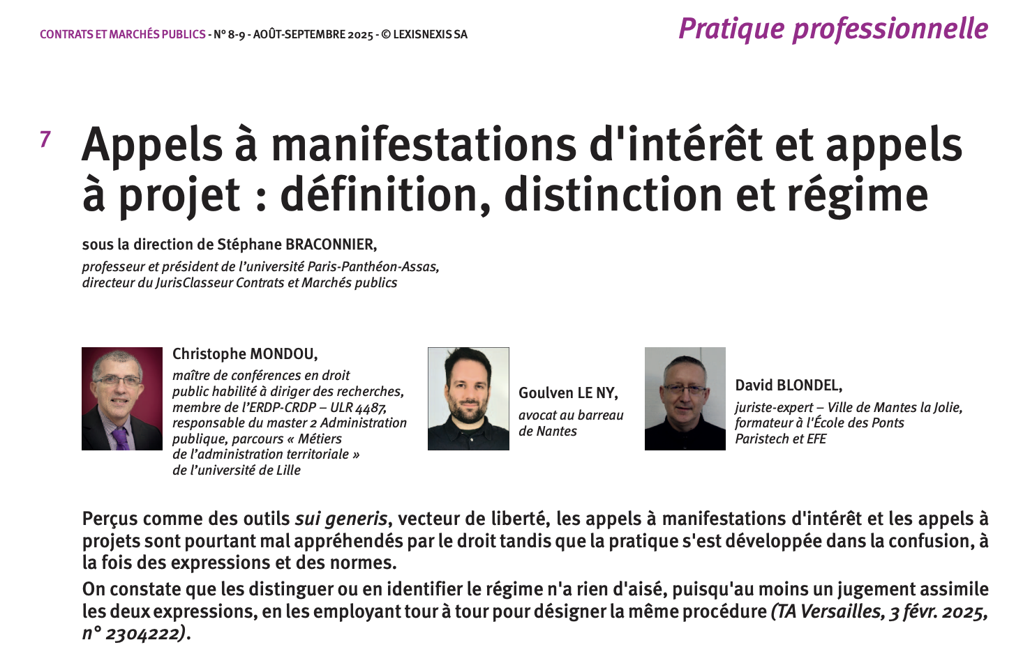Appels à manifestations d'intérêt et appels à projet : définition, distinction et régime