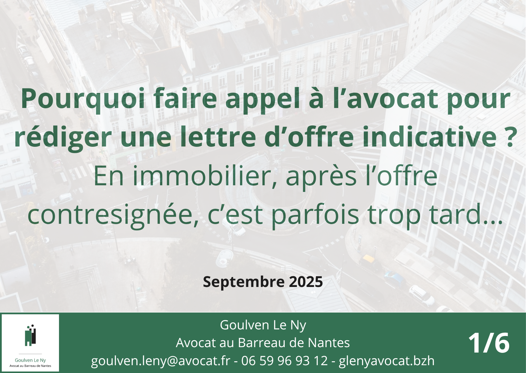 Pourquoi faire appel à l’avocat pour rédiger une lettre d’offre indicative ? En immobilier, après l’offre contresignée, c’est parfois trop tard...