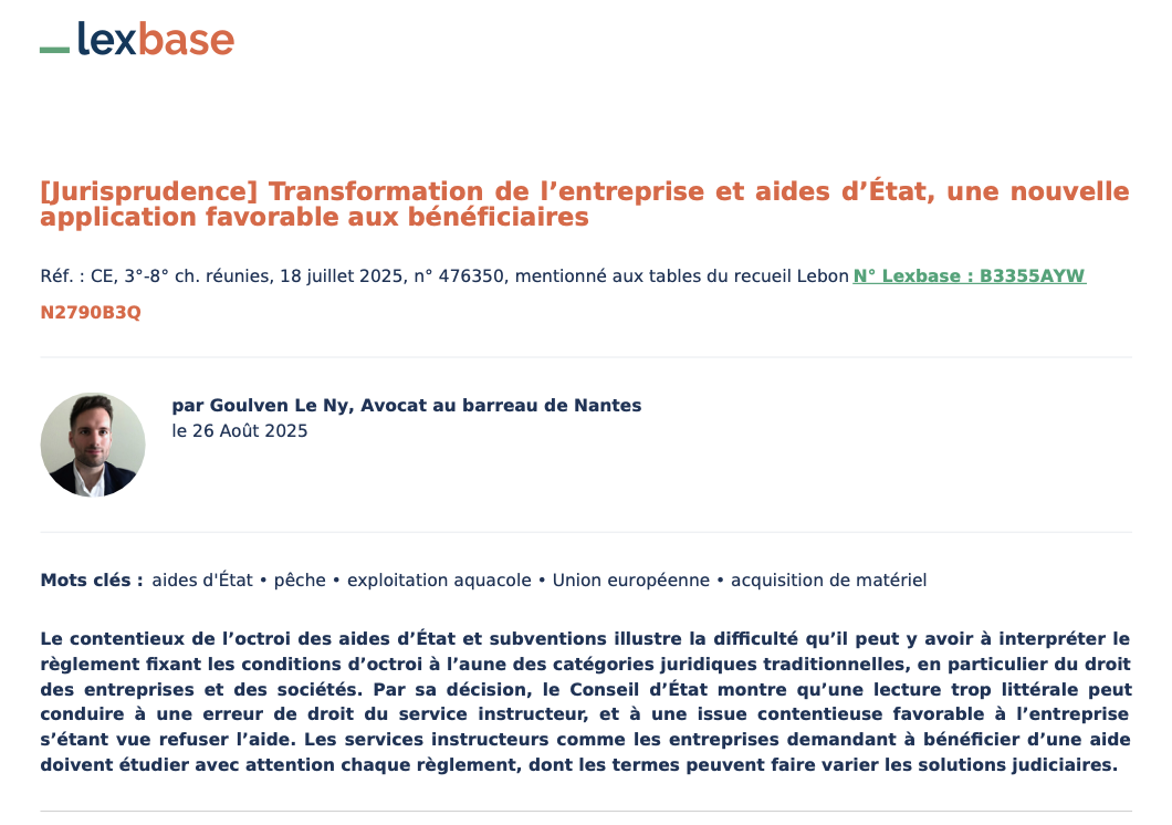 Transformation de l’entreprise et aides d’État, une nouvelle application favorable aux bénéficiaires