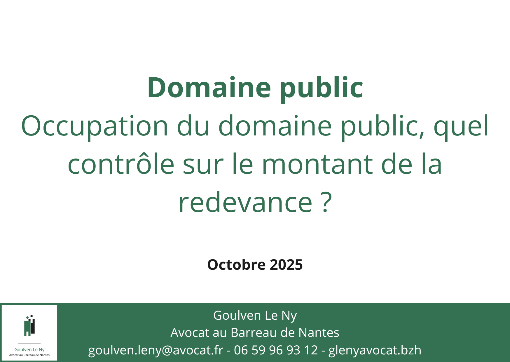 Occupation du domaine public, quel contrôle sur le montant de la redevance ?
