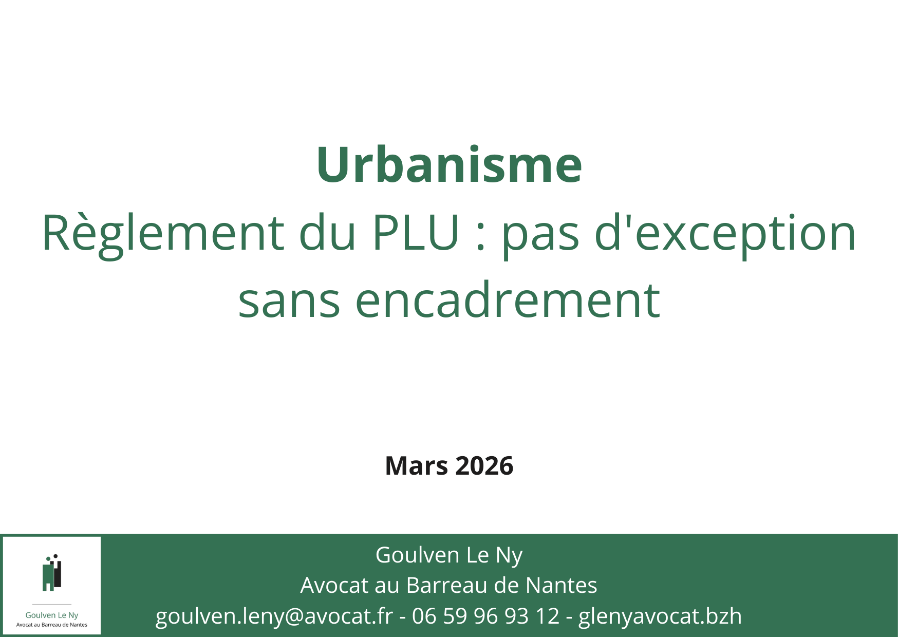Règlement du PLU : pas d'exception sans encadrement