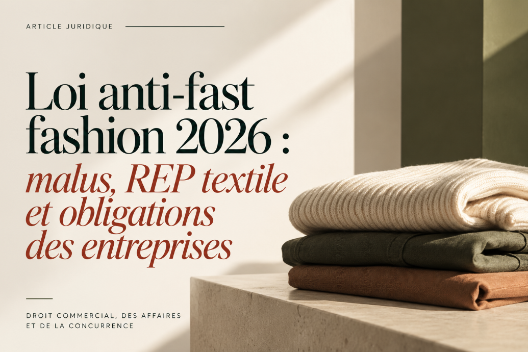 Loi anti-fast fashion 2026 : malus, REP textile et obligations des entreprises