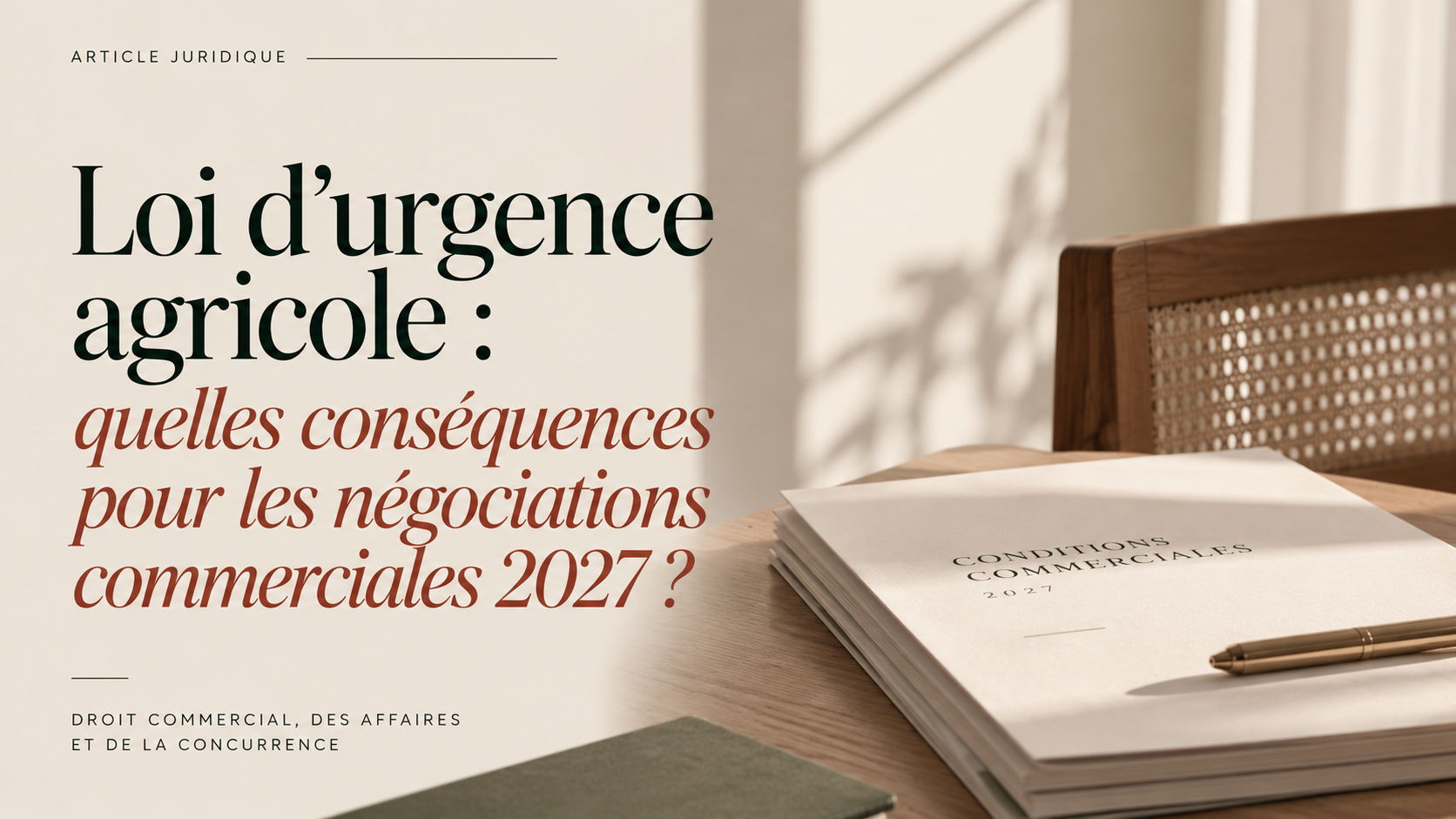 Loi d’urgence agricole : quelles conséquences pour les négociations commerciales 2027 ?