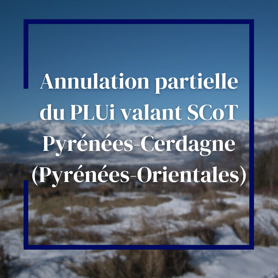 Annulation partielle du PLUi valant SCoT de la communauté de communes Pyrénées-Cerdagne