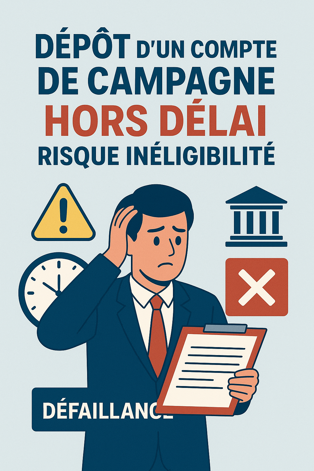 Dépôt d'un compte de campagne hors délai, risque d'inéligibilité 