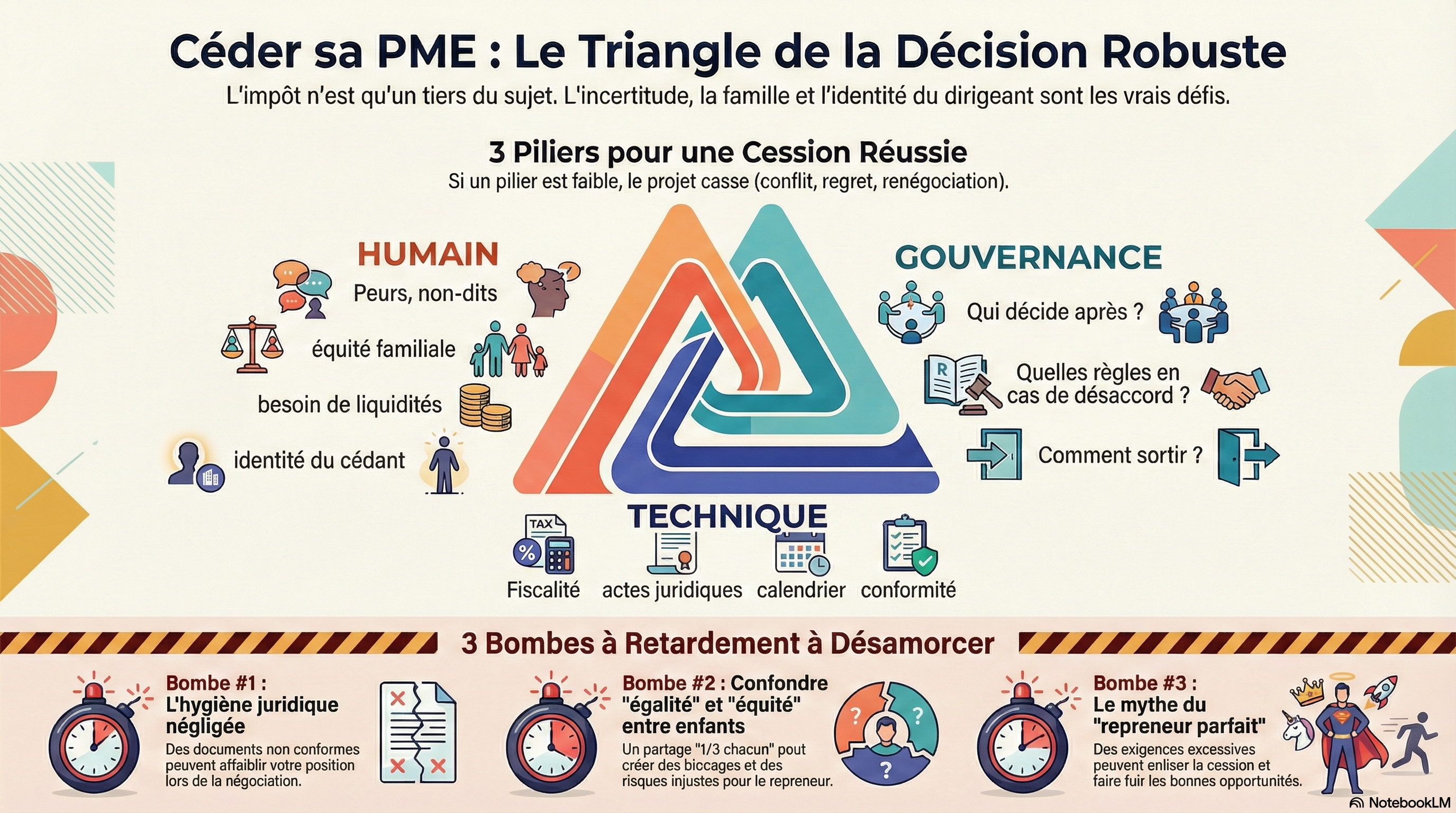 Cession / transmission de PME : décider sereinement quand tout bouge (impôt, famille, timing)