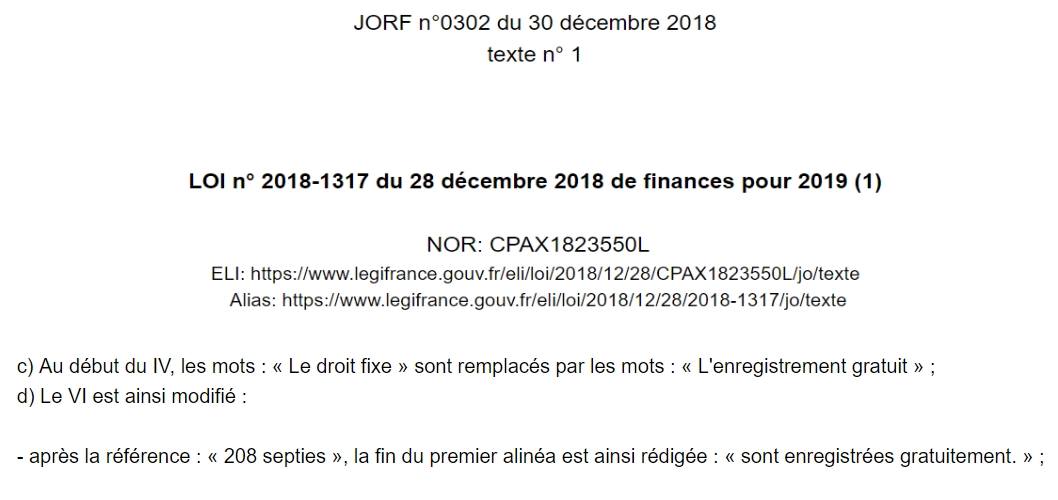 Baisse des droits d'enregistrement : enfin !