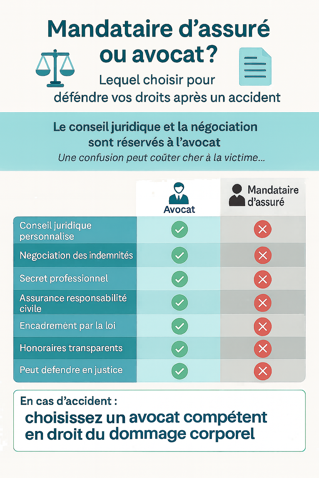 Mandataire d’assuré ou avocat en dommage corporel : la Cour de cassation tranche sur l’exercice du droit
