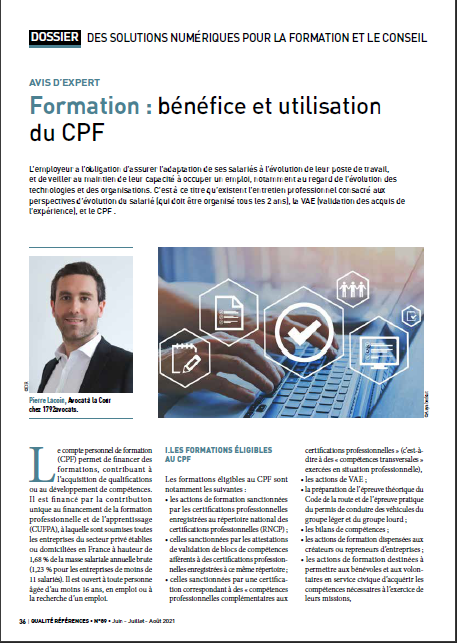 Formation : bénéfice et utilisation du CPF
