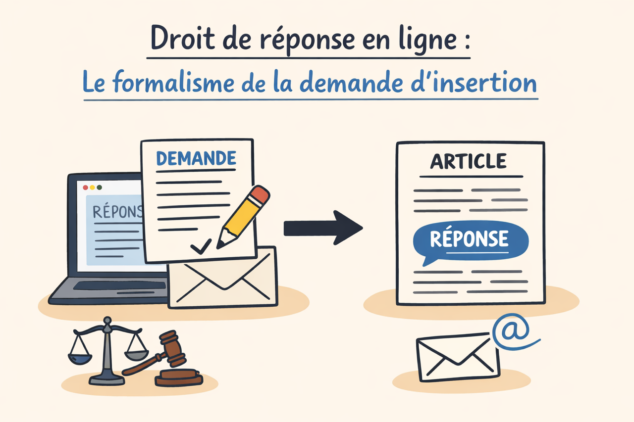 Droit de réponse en ligne : le formalisme de la demande d'insertion.